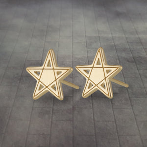 Tiny Pentagram Earrings