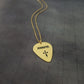 Cross Guitar Pick Name Necklace