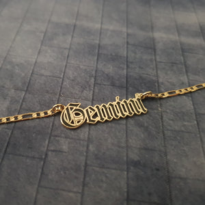 Gemini Necklace - Black Filling