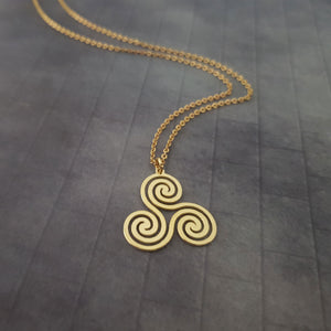 Triple Spiral Necklace