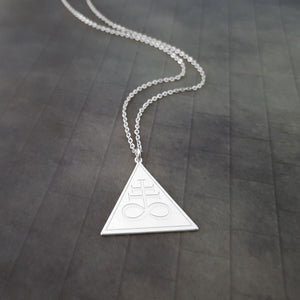 Triangle Leviathan Cross Necklace