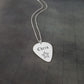 Pentagram Guitar Pick Name Necklace