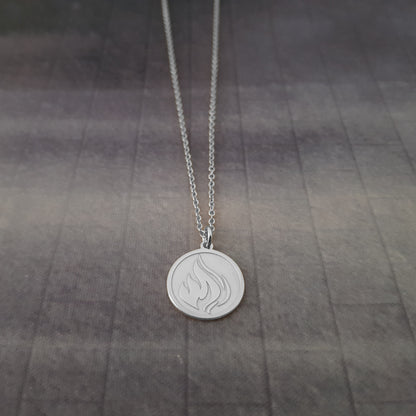 Disc Fire Element Necklace