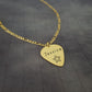 Pentagram Guitar Pick Name Necklace