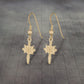 Gothic Cross Dangle Earrings