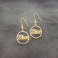 Old English Name Dangle Earring