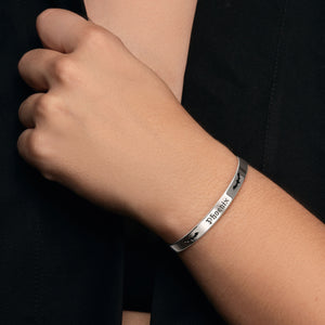 Bat Name Cuff Bracelet