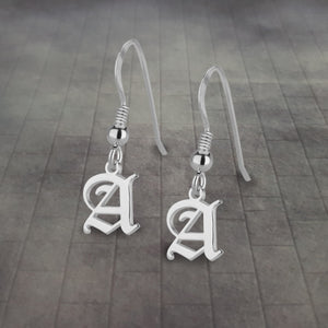 Old English Initial Dangle Earring