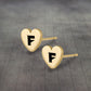 Heart Initial Earring