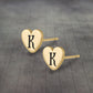 Heart Initial Earring