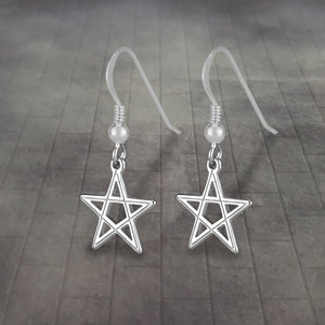 Pentagram Star Dangle Earrings