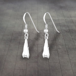 Sleeping Bat Dangle Earrings