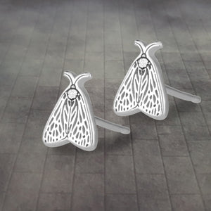 Tiny Death Moth Earrings