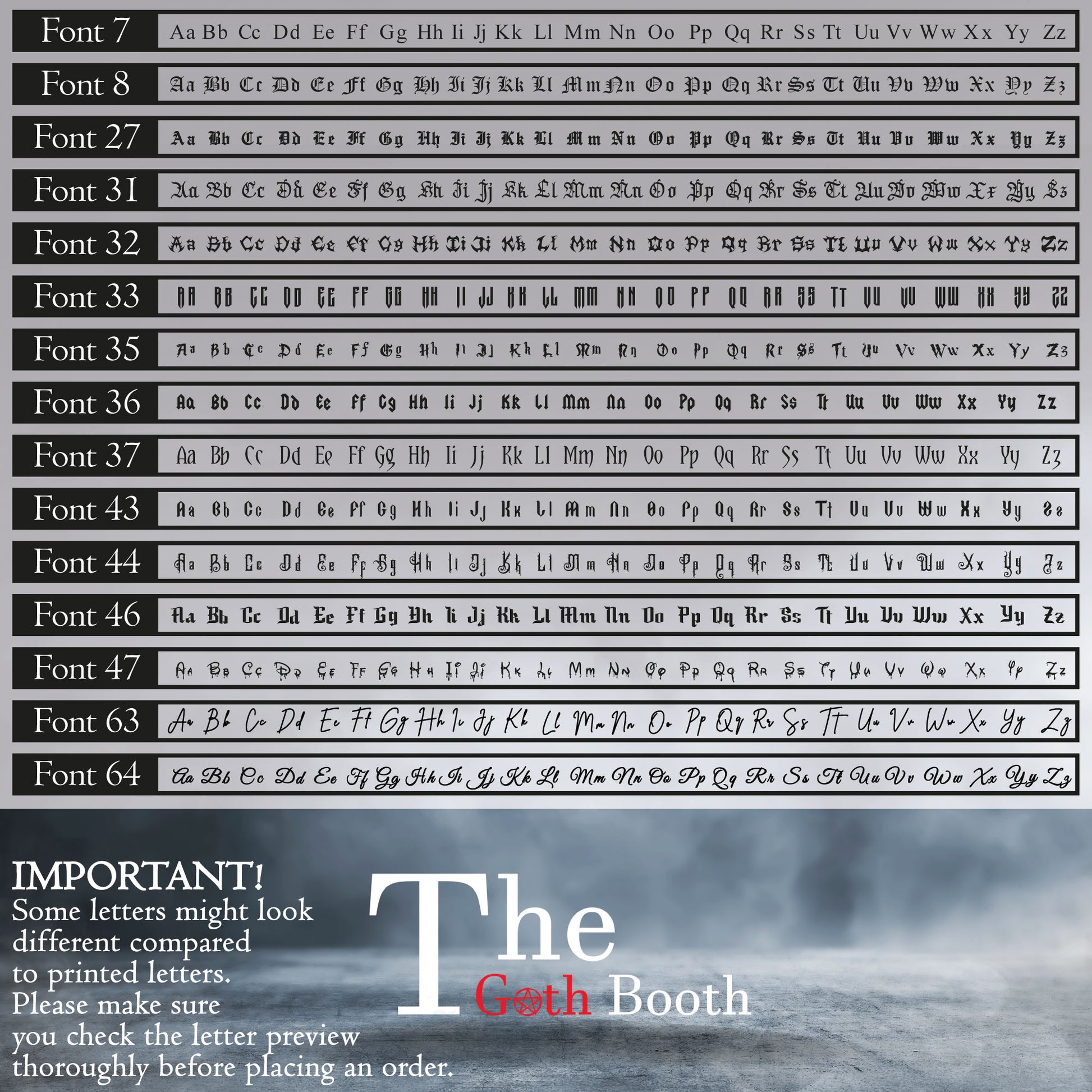 a poster with a list of different types of writing