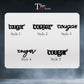a set of four different type of font