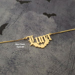 The goth Booth - Bat Name Necklace