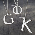 The goth Booth - Big Letter Initial Necklace