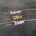 The goth Booth - Gothic Nameplate Necklace