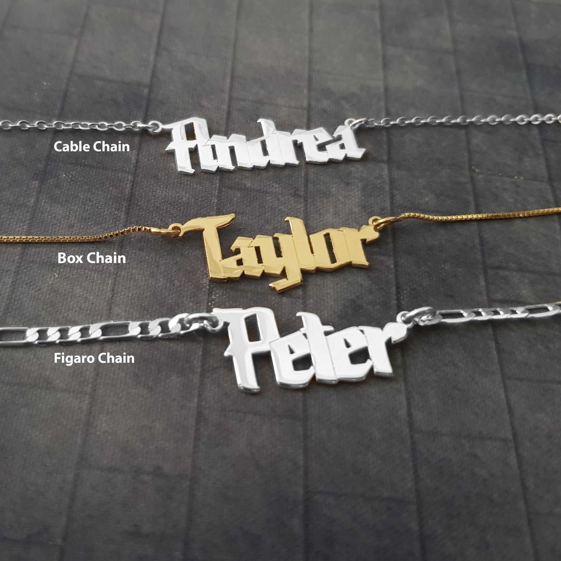 The goth Booth - Custom Name Necklace