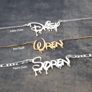 The goth Booth - Gothic Name Necklace For Kids