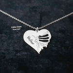 The goth Booth - Heart Rib Cage Skeleton Name Necklace