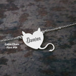 The goth Booth - Heart With Horns Name Necklace