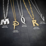 The goth Booth - Custom Initial Letter Necklace