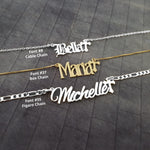 The goth Booth - Gothic Cross Necklace With Name