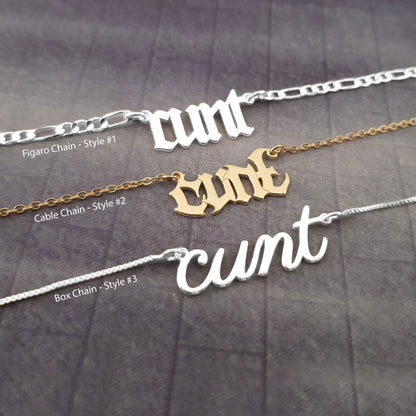 The goth Booth - Cunt Necklace