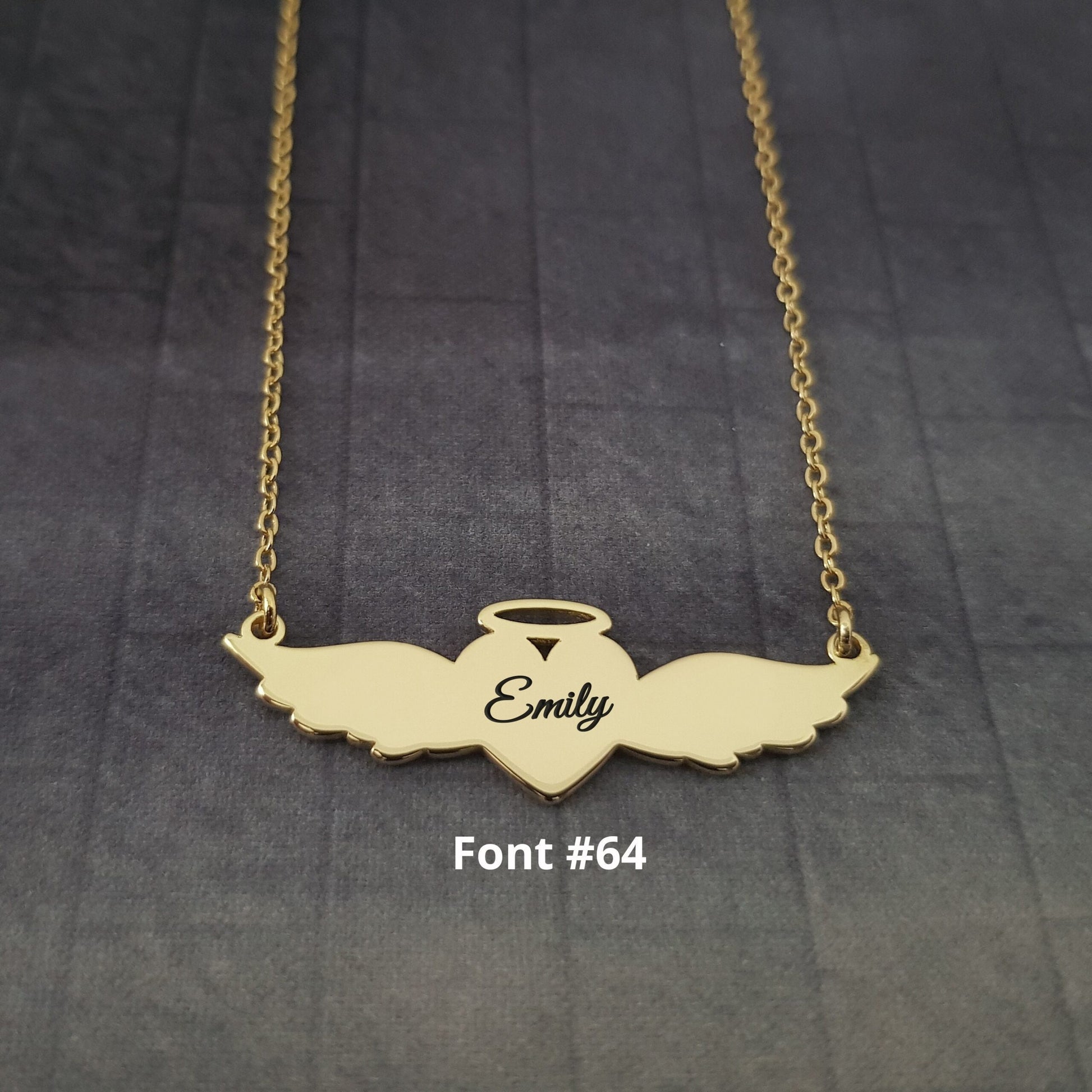 The goth Booth - Angel Heart Name Necklace