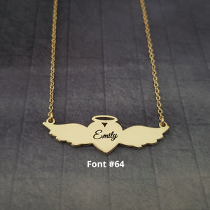 The goth Booth - Angel Heart Name Necklace