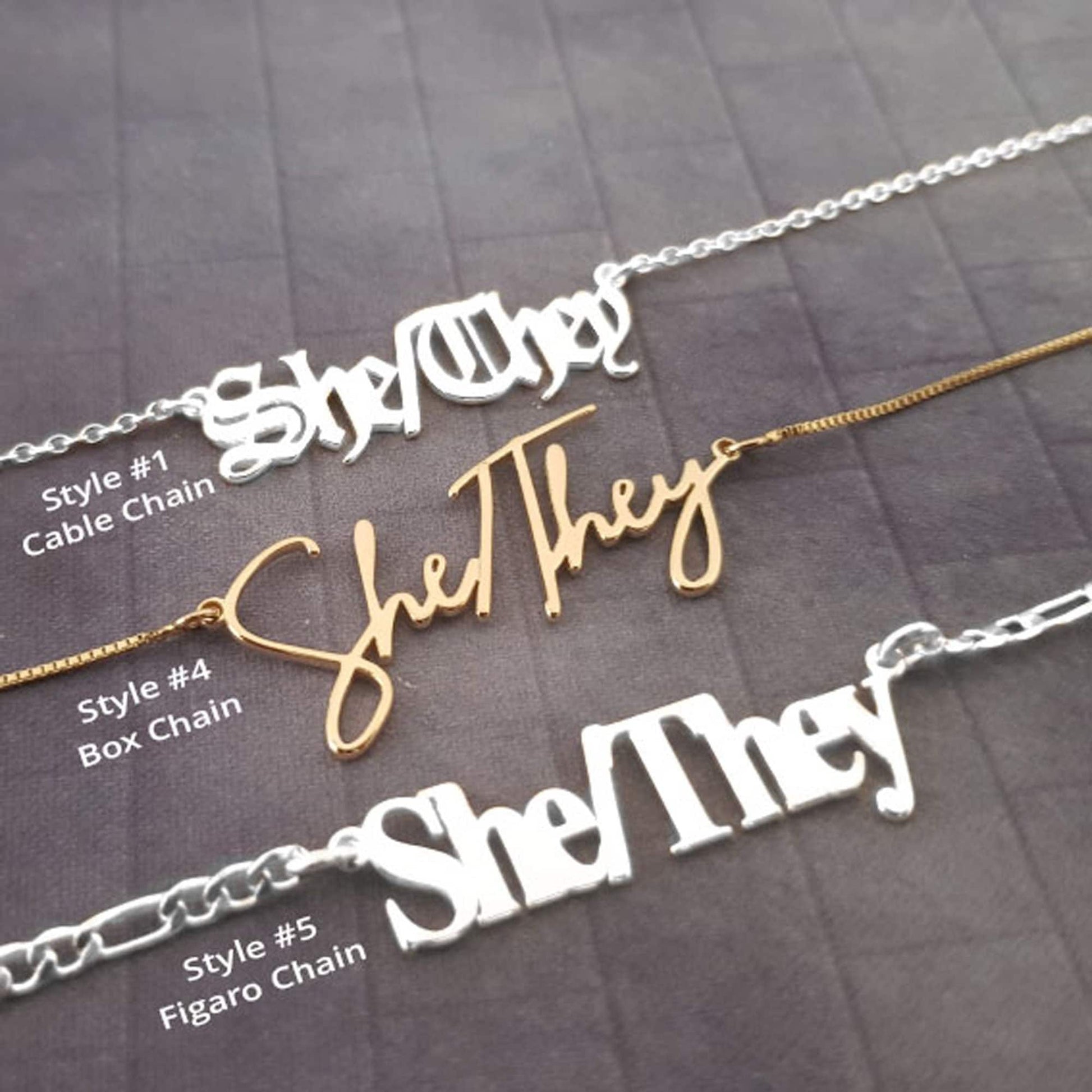 The goth Booth - She/They Necklace